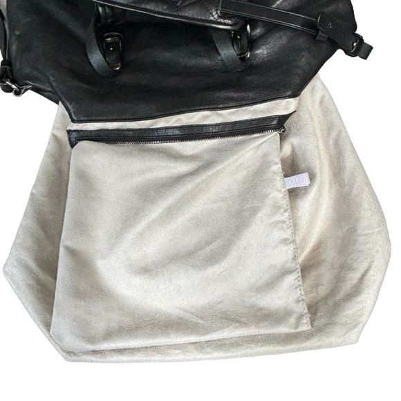 JIMMY CHOO Blare Studded Glossy Leather Black Tote Bag - Picture 13 of 15